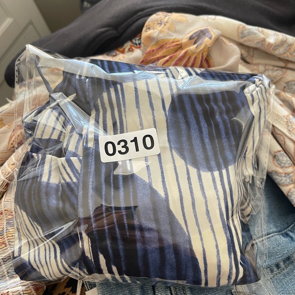 Banana Republic Satin Maxi Dress Nautical Geometric Blue Indigo Long Sz Large - Picture 9 of 9